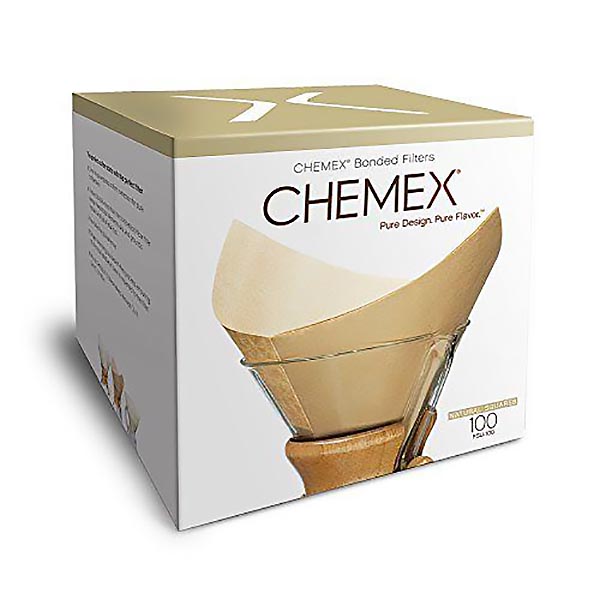 Chemex 6 cup filters - pre-folded 100 pack - natural