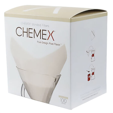 Chemex 6 Cup white prefolded square filters