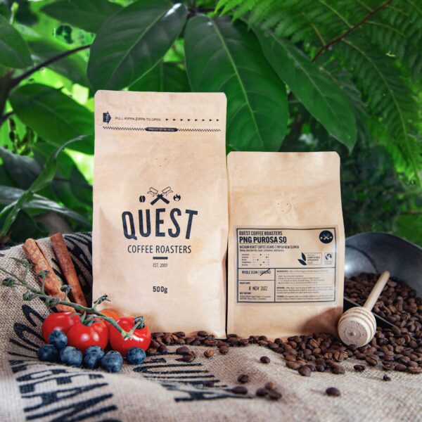 PNG Purosa single origin roasted coffee beans